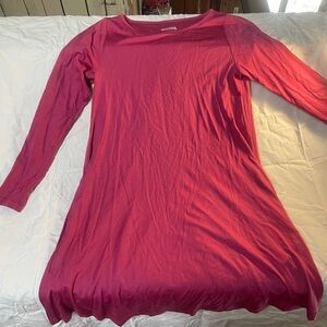 Wool& Rowena Swing Dress. Merino Wool. Women’s XS Pink Long Sleeve Dress.